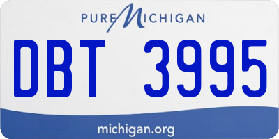 MI license plate DBT3995