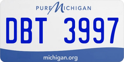 MI license plate DBT3997