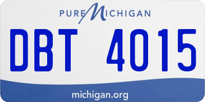 MI license plate DBT4015