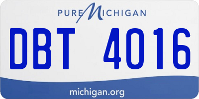 MI license plate DBT4016