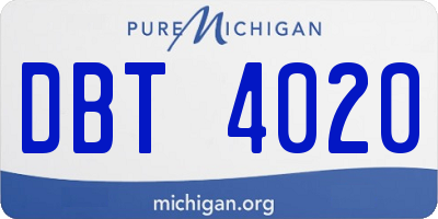 MI license plate DBT4020