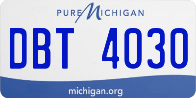 MI license plate DBT4030