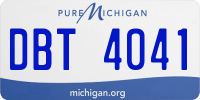 MI license plate DBT4041