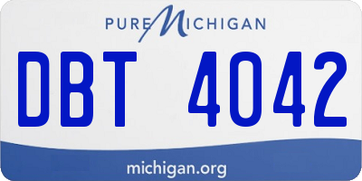 MI license plate DBT4042