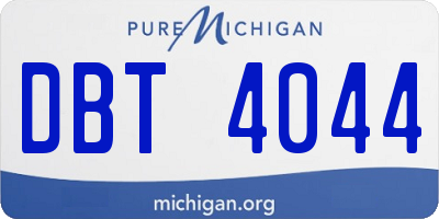 MI license plate DBT4044