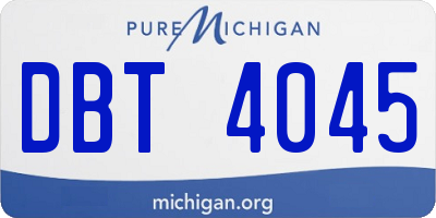 MI license plate DBT4045