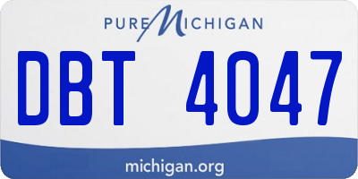 MI license plate DBT4047