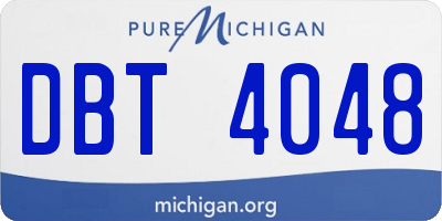 MI license plate DBT4048