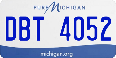 MI license plate DBT4052