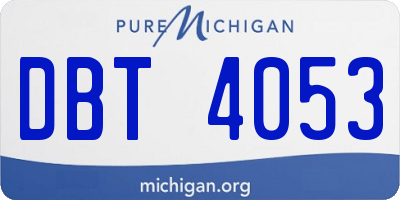 MI license plate DBT4053
