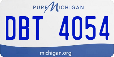 MI license plate DBT4054