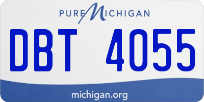 MI license plate DBT4055