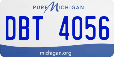 MI license plate DBT4056
