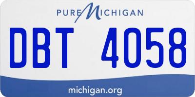 MI license plate DBT4058
