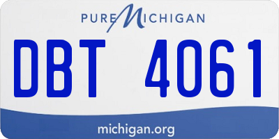 MI license plate DBT4061