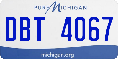 MI license plate DBT4067