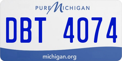 MI license plate DBT4074