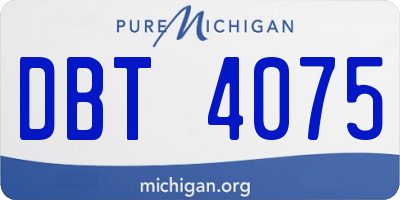 MI license plate DBT4075
