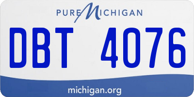 MI license plate DBT4076