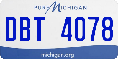 MI license plate DBT4078