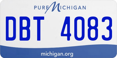 MI license plate DBT4083