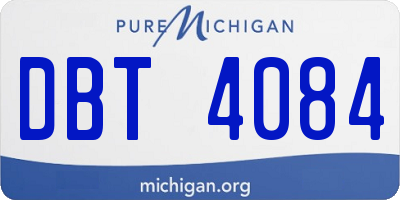 MI license plate DBT4084