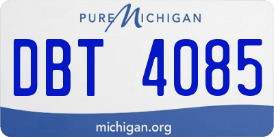 MI license plate DBT4085