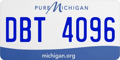 MI license plate DBT4096