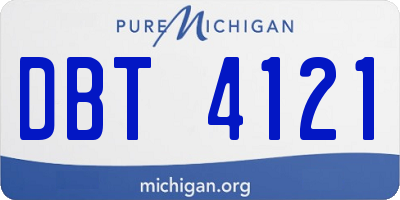 MI license plate DBT4121