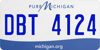 MI license plate DBT4124