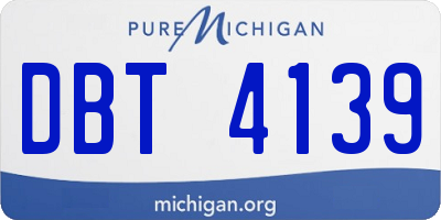 MI license plate DBT4139