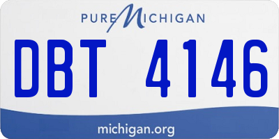 MI license plate DBT4146