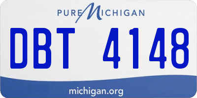 MI license plate DBT4148
