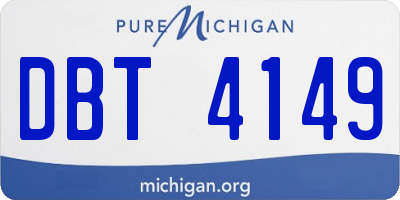 MI license plate DBT4149