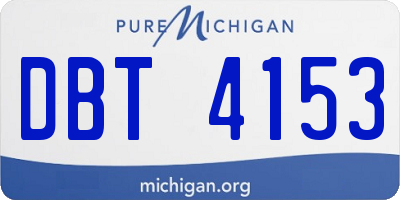 MI license plate DBT4153