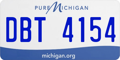 MI license plate DBT4154