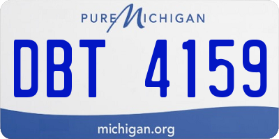 MI license plate DBT4159