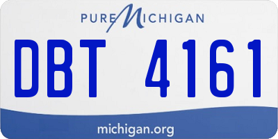 MI license plate DBT4161