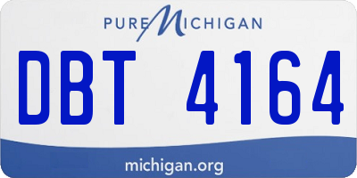 MI license plate DBT4164