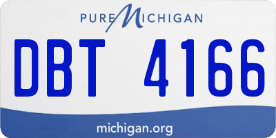 MI license plate DBT4166