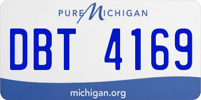 MI license plate DBT4169