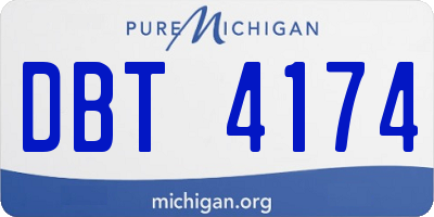 MI license plate DBT4174
