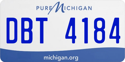 MI license plate DBT4184