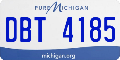 MI license plate DBT4185