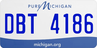 MI license plate DBT4186