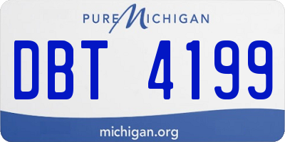 MI license plate DBT4199