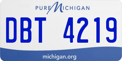MI license plate DBT4219
