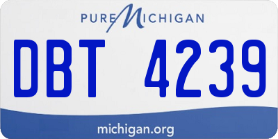 MI license plate DBT4239