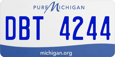 MI license plate DBT4244