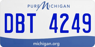 MI license plate DBT4249